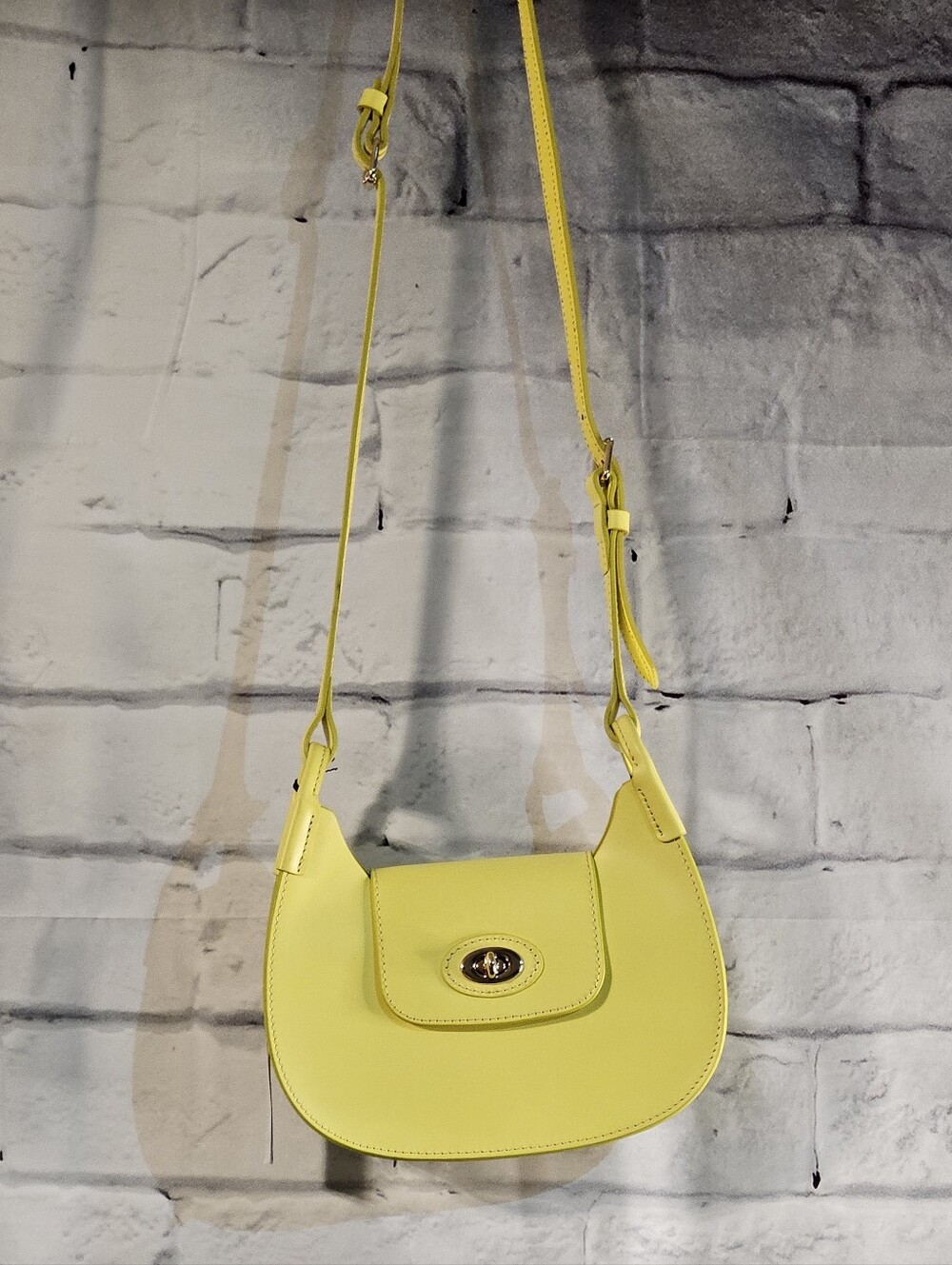 Dooney & Bourke Yellow Leather Crossbody Bag - New With Dust Bag